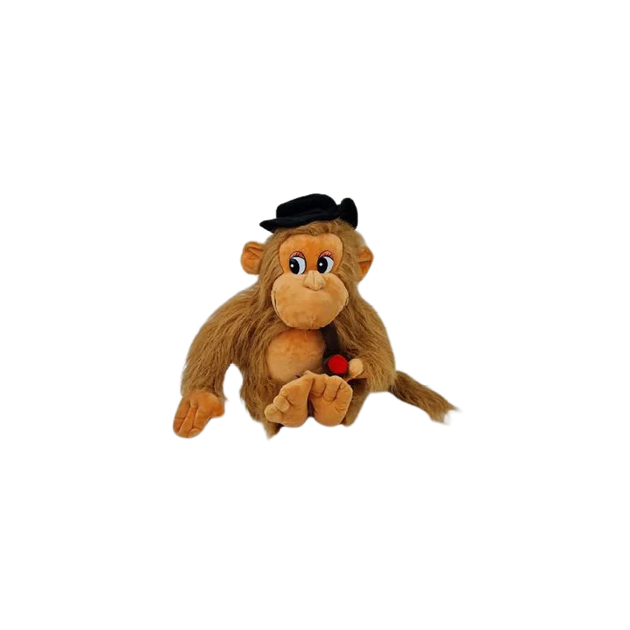 Stuffed Monkey toy with a tube 30x40 cm