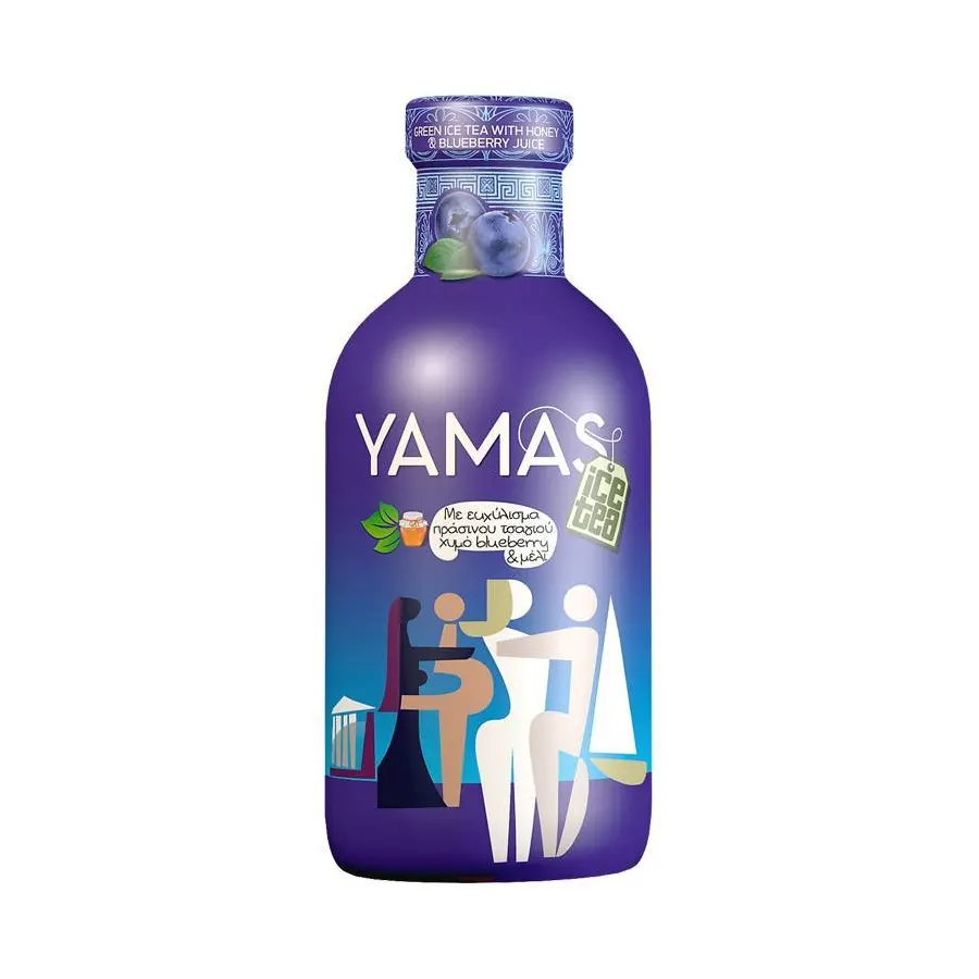 Green tea with honey and blueberry juice YAMAS 355 ml