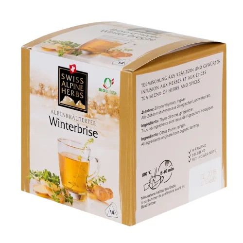 Winter herbal tea with ginger