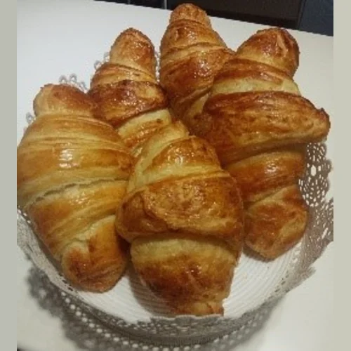 Croissant with boiled condensed milk
