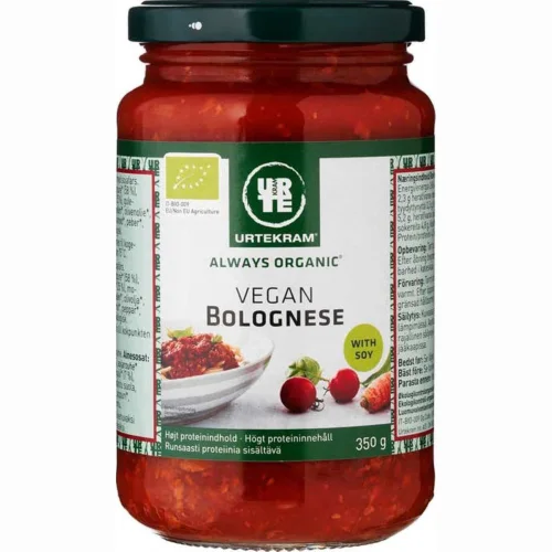 Bolognese sauce, organic. Vegetarian. 350 gr.