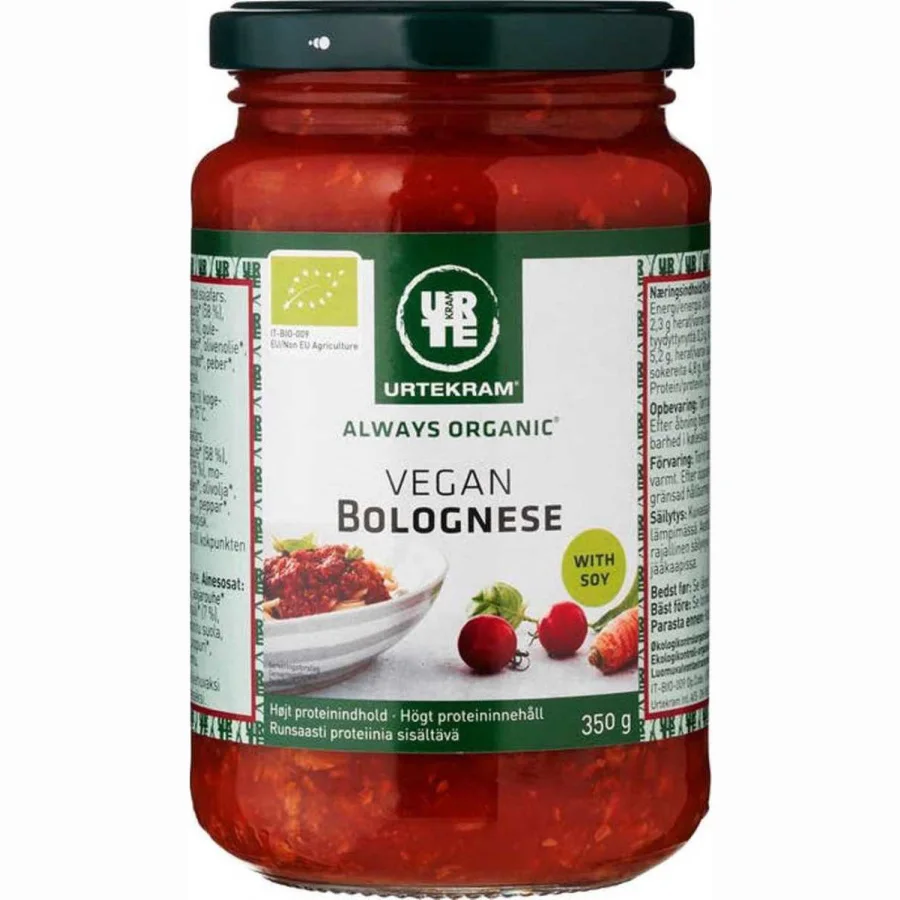 Bolognese sauce, organic. Vegetarian. 350 gr.