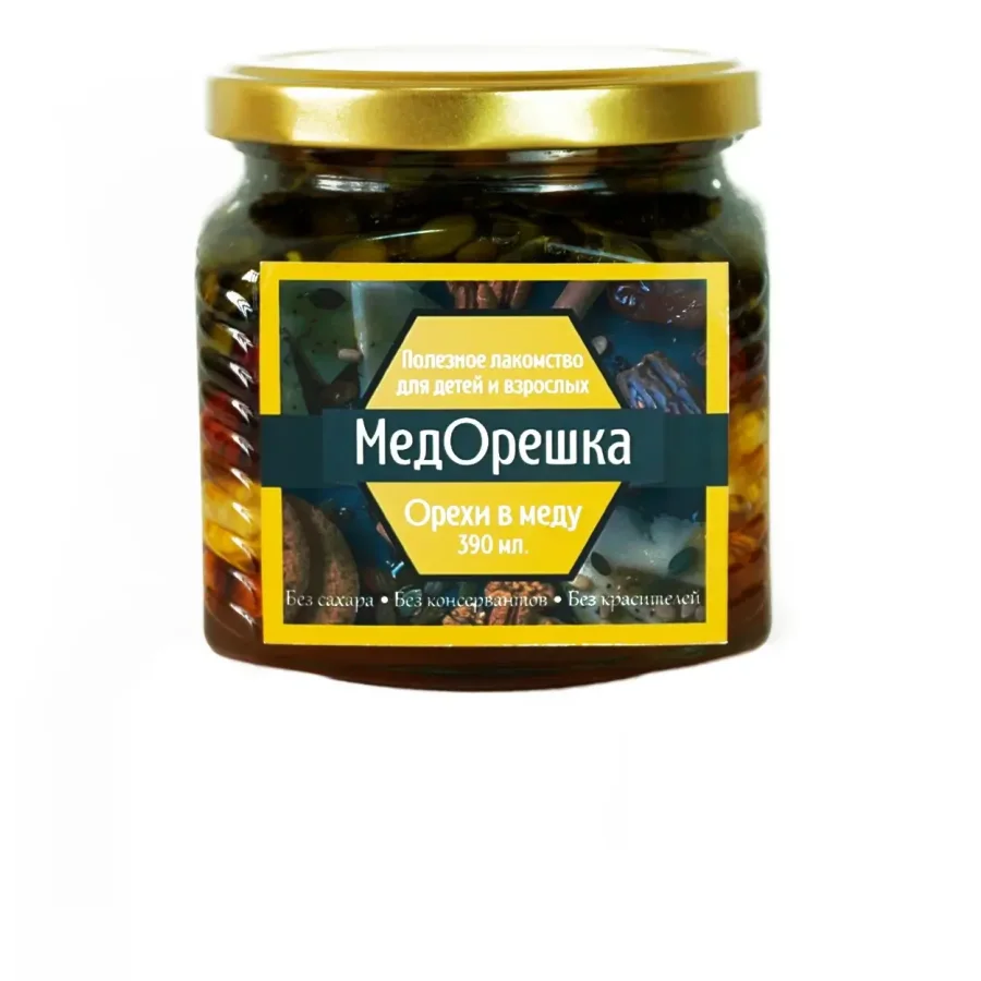 Орехи в меду "МедОрешка" 390 мл