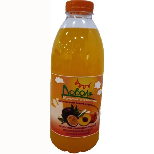 Drink whey refreshing with peach juice and maracuy