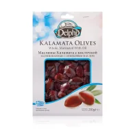 Kalamata olives with a stone marinated with DELPHI olive oil 250g 