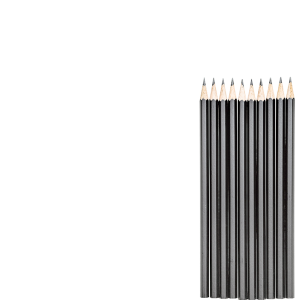 Black lead pencils without eraser