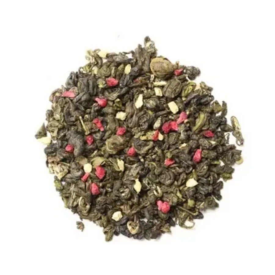 Чай зеленый Малина со сливками и имбирём