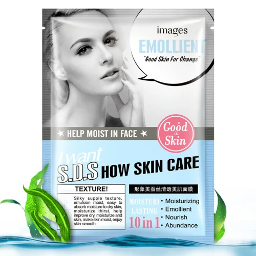 Face mask with seaweed and silk proteins Emollient S.D.S