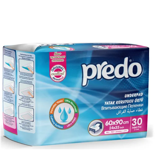 Впитывающие пеленки Predo (60*90см) 30 шт
