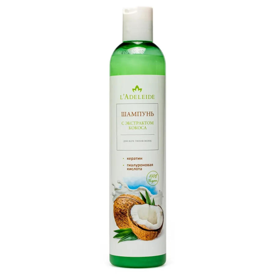 Shampoo for all hair types with coconut extract 