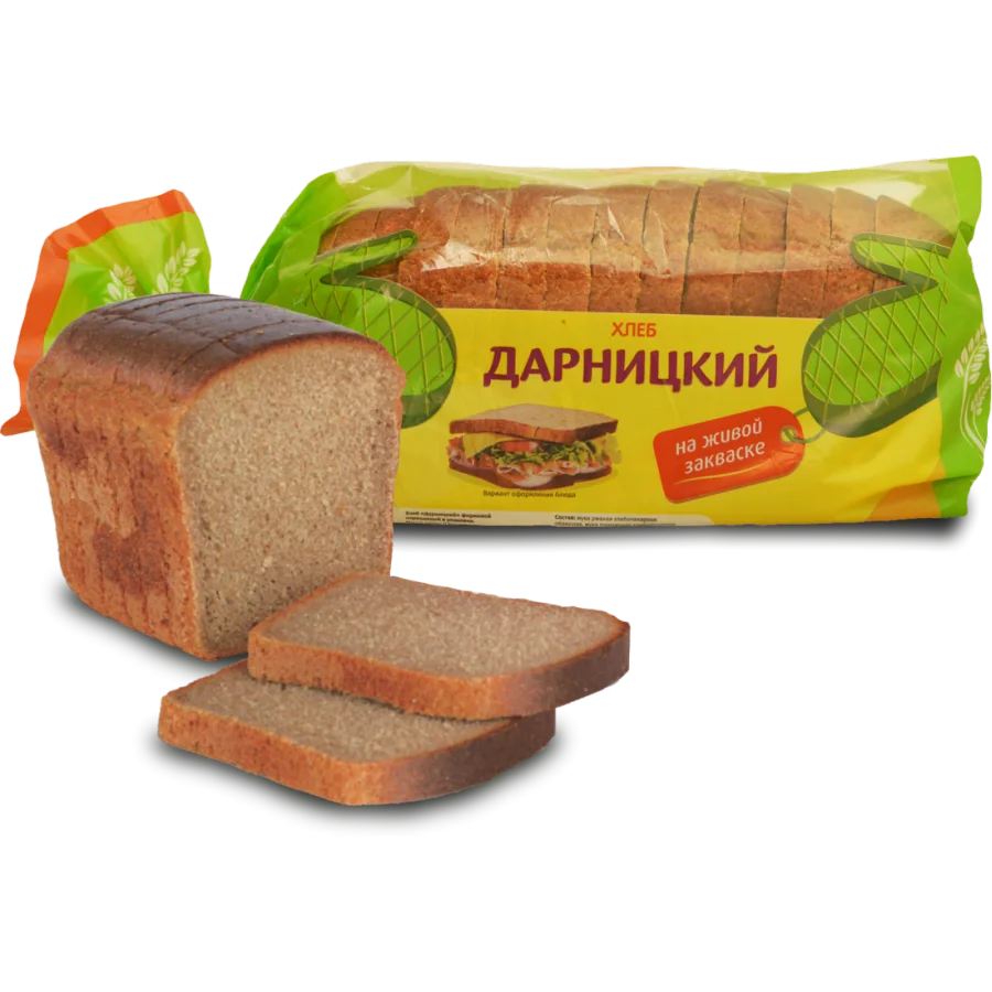 Bread Darnitsky shaped slicing