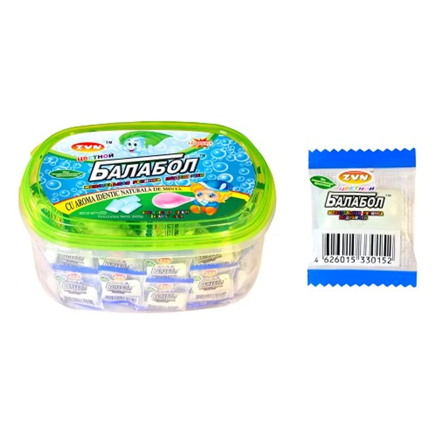Chewing gum «Color Balabol» with taste of mint