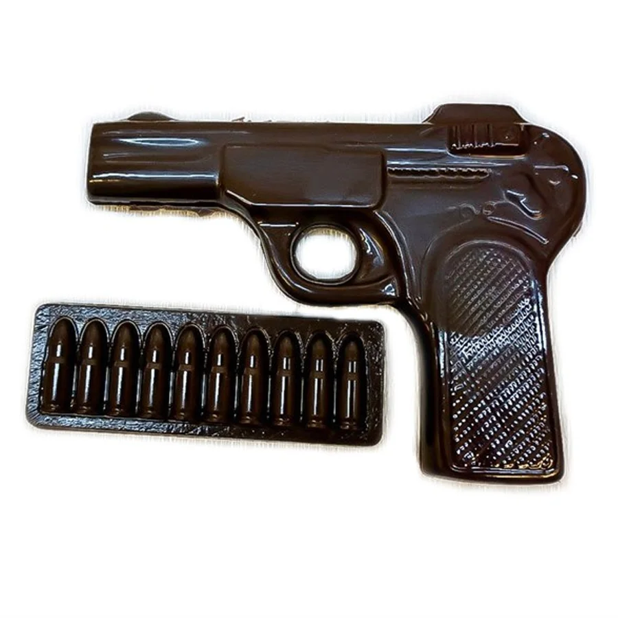 Chocolate Figure Pistol with Cartridges