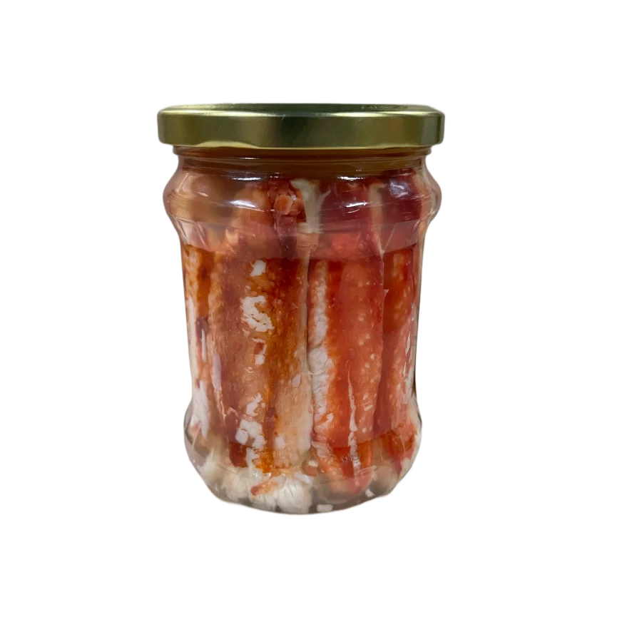 Canned crab 520 gr in glass WHOLESALE