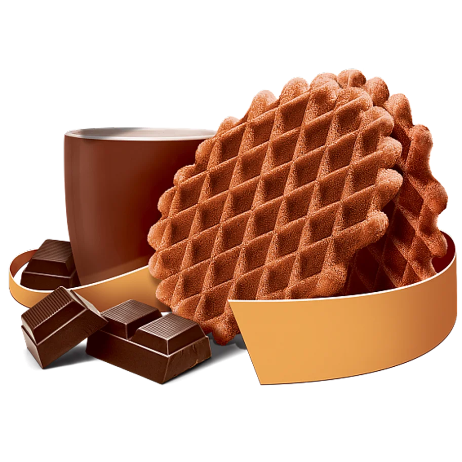 Waffle crumbly with cocoa