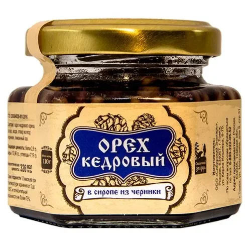 Pine nut kernel in blueberry syrup 110 g Siberian Medicine Man
