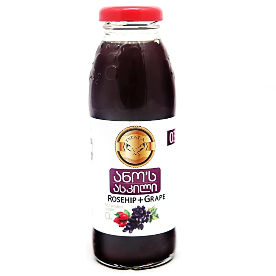  Сок виноградный с шиповником (без сахара) "Дзала" 