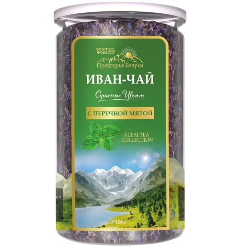 Tea drink Ivan-tea Dried flowers with peppermint 