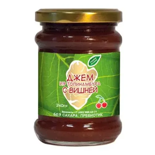 Jam from Topinambur tuber with cherry