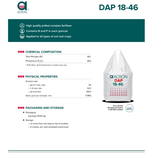 DAP 18-46 (Diammonium Phosphate) for EXPORT