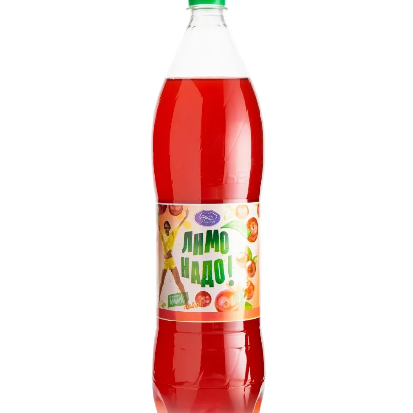 Cranberry flavored lemonade 1.5 liters highly carbonated "Pearl of the River"