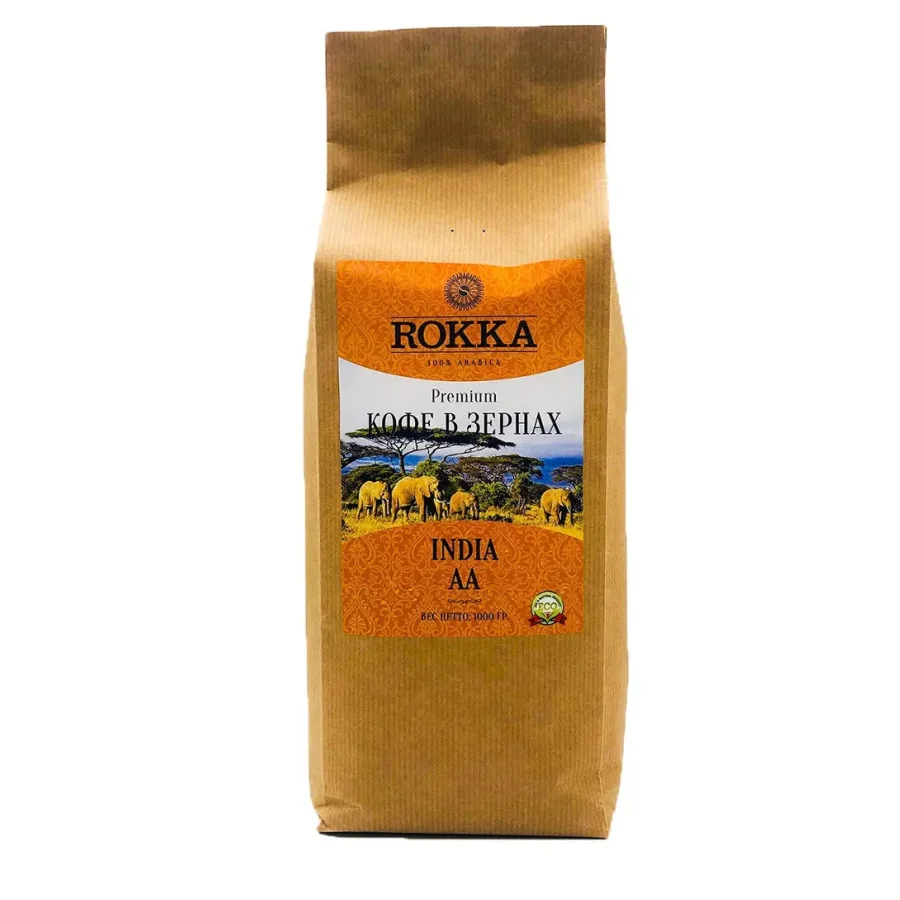 Кофе в зернах средней обжарки "ROKKA "Индия"