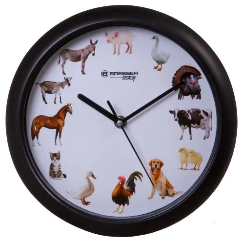 Wall clock Bresser Junior, 25 cm, animals