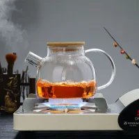 Wholesale Kettle made of heat-resistant glass Barrel 1000 ml