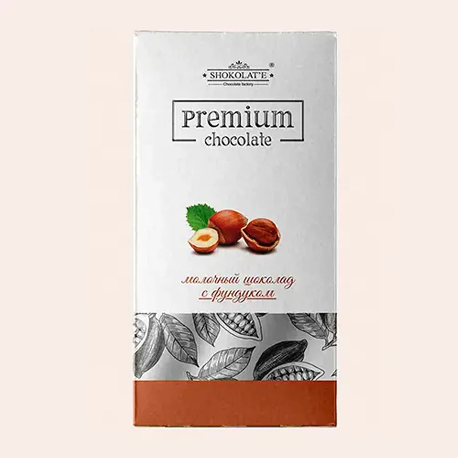 Молочный шоколад с фундуком Premium Shokolat'e
