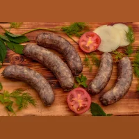 Grilled sausages (kupaty) from venison