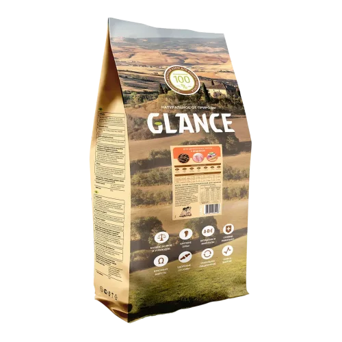 Glance, dry food for puppies of all breeds with turkey, 20 kg