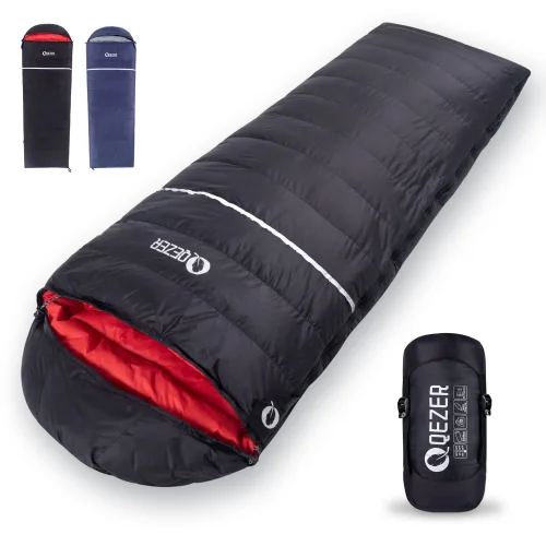 Qezer Down Sleeping Bag for backpacking,camping and hiking