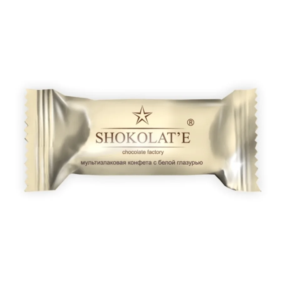 Candy multivlas with white glaze «Shokolat«