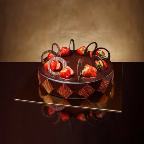 Cake «Chocolate Cheesecake with Strawberry«