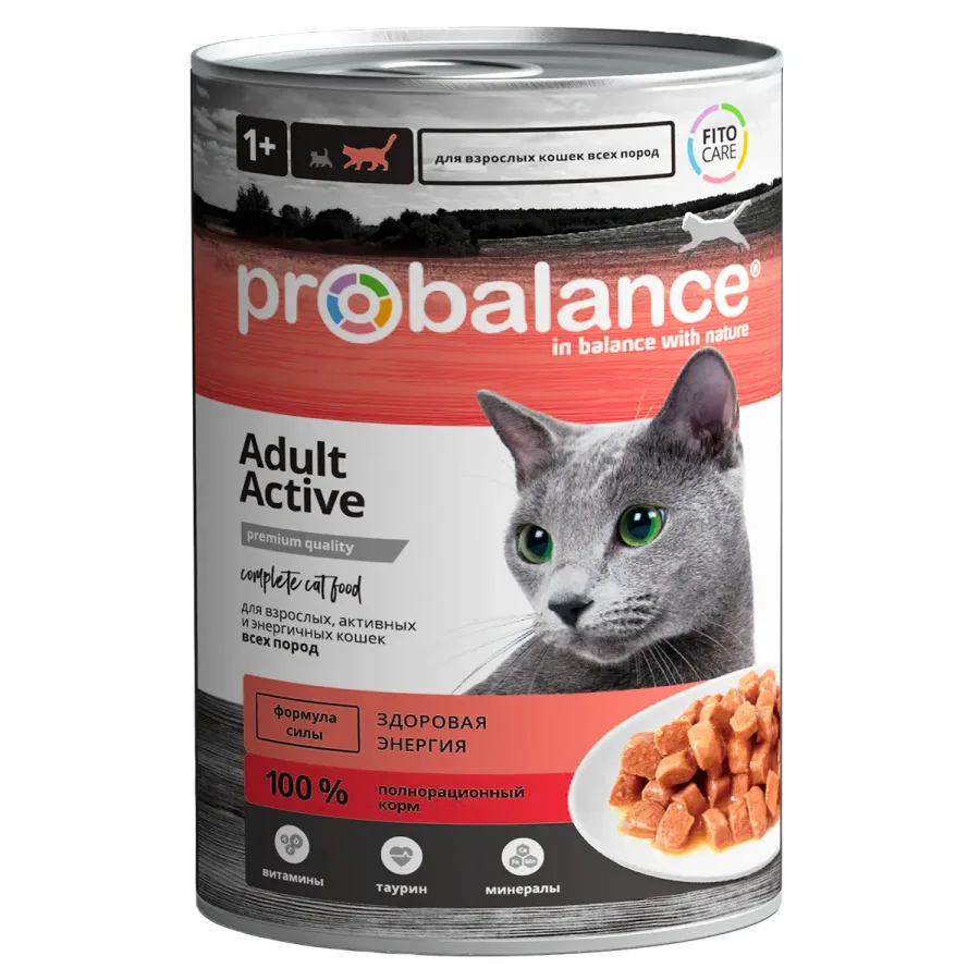 Probalance for cats Adult Active, a jar with a key 415 g