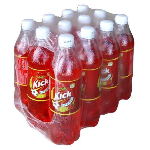 Sparkling water Kick Strawberry 0.5l, contains juice