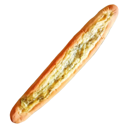 Garlic baguette with greens