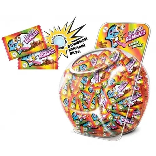 Chewing gum Bubble Bomb with Aroma Tutti-Frutti