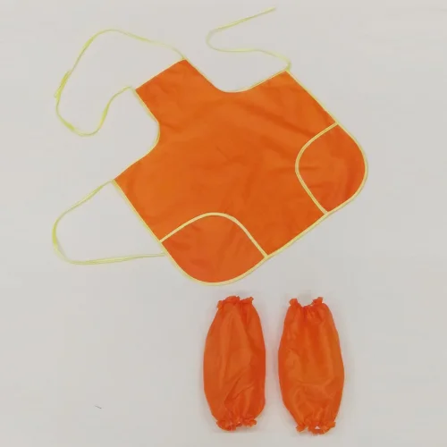 Children's apron with armbands r-r 110-134, color orange