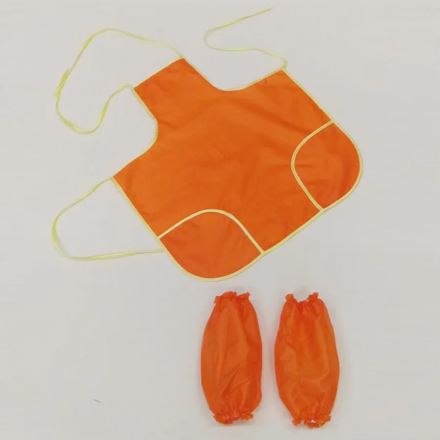 Фартук детский с нарукавниками р-р 110-134, цвет оранжевый