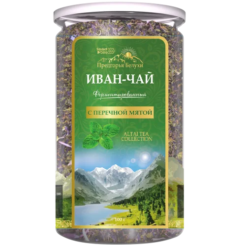 Ivan tea drink-fermented tea with peppermint 