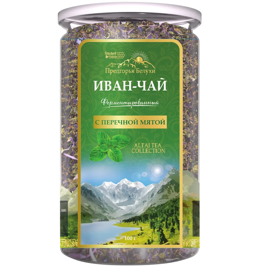 Ivan tea drink-fermented tea with peppermint 