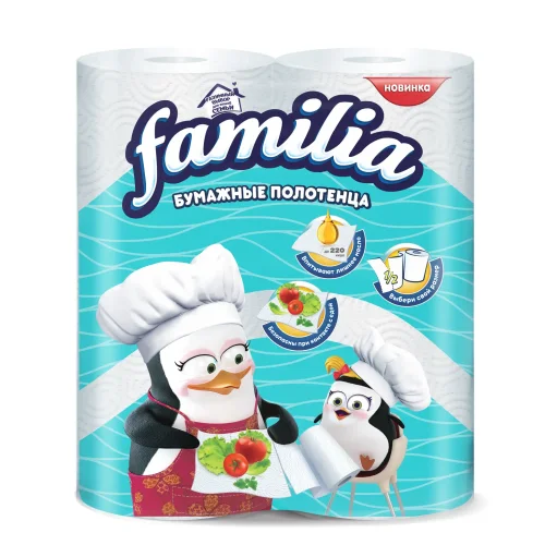 FAMILIA Paper Towels 2 layers 1/2 sheets 2 rolls