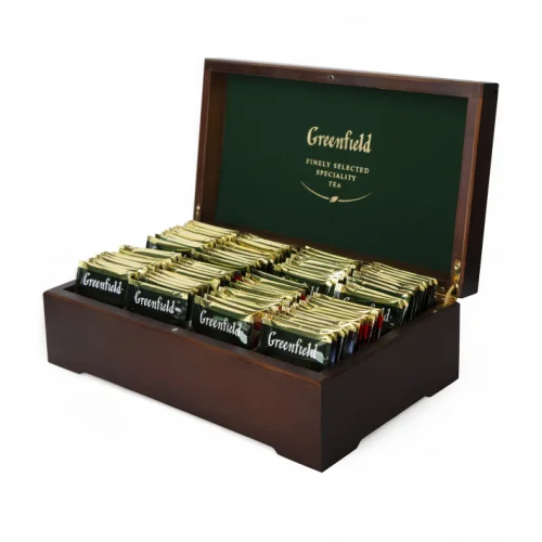 Gift set in a wooden box, 8 types of tea