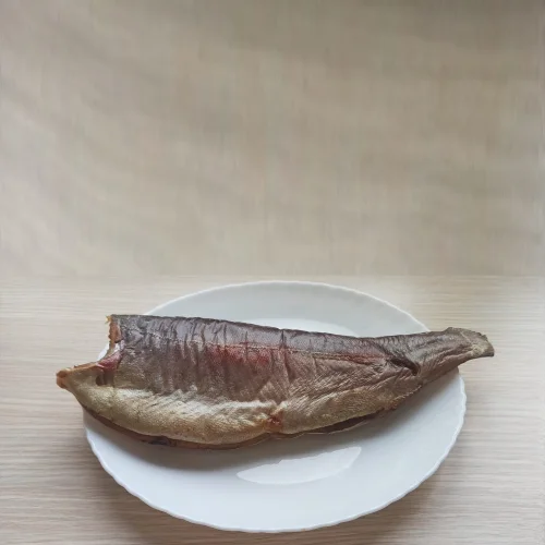 Cold smoked trout carcass