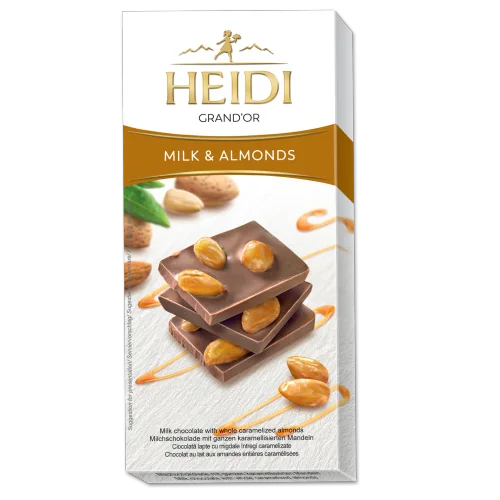 CHOCOLATE Grand'Op milk Almonds 15x 0.100 kg (Heidi)