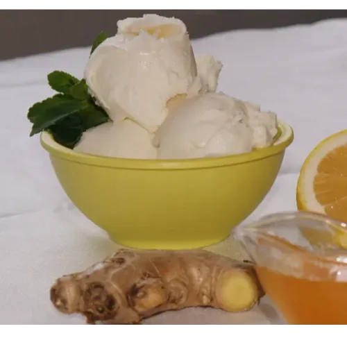 Ice cream ginger-lemon