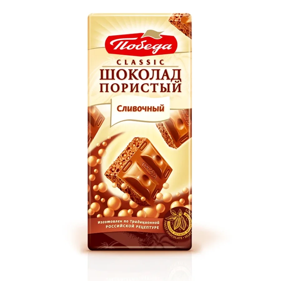 Шоколад Сливочный Classic Пористый Победа вкуса, 65г