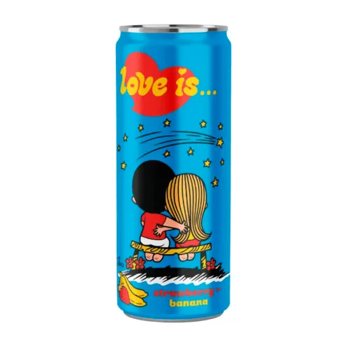 Carbonated Drink Love Is Strawberry-Banana, 330 ml