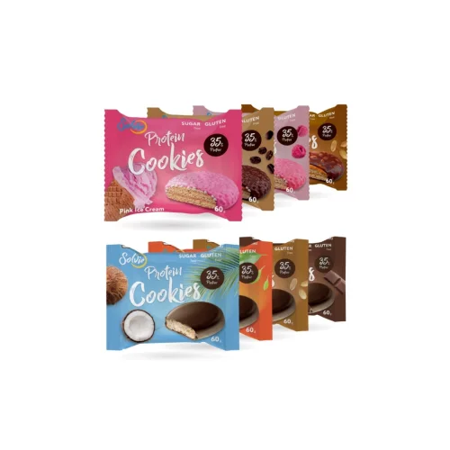 "Protein cookies" protein cookies, glazed with milk chocolate, without sugar/ready-made confectionery product, in an assortment of flavors